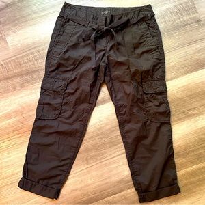 Ann Taylor Loft Cargo Pocket Black Pants
